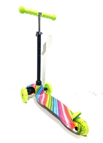 Самокат триколісний MINI колеса PU 120мм світяться Салатовий Вид 4 (112-40103) Skyper (301422035)
