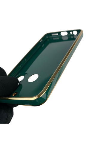 Чохол для POP 5 LTE (BD4i) з кільцем MagSafe із золотою окантовкою на техно поп 5 лте темно-зелений gs1 Tecno (366390800)