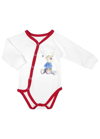 Комбінований демісезонний комплект боді штани з новорічним малюнком оленятко Tunes