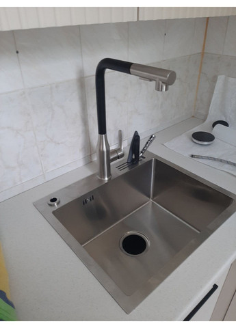 Накладна мийка для кухні з нержавійки 45 см Nett NS-5245 (352730055)