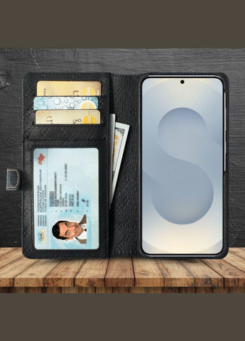Чохол-портмоне Premium Wallet для Samsung Galaxy S25 Plus Чорний (78616) Stenk (328082668)