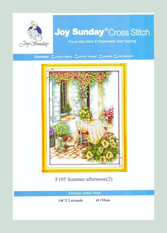 Набір для вишивання за нанесеною на канву схемою "Summer aftenoon 2". AIDA 14CT printed 41*53 см Joy Sunday (313613286)
