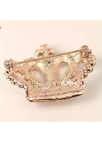 Брошка жіноча стильна, з камінням «Корона монарха» (золотиста) China (366875169)