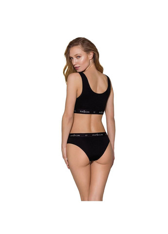 Чёрный спортивный топ с широкой резинкой ps004 top, black - cherrylove Passion