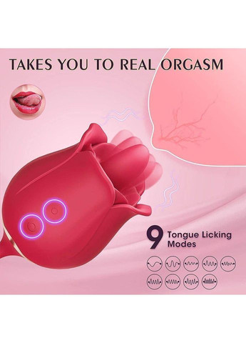 ХІТ 2024 ВІБРАТОР Подвійний з язичком,та ротацією фалоса Троянда Valery No Brand (301909399)
