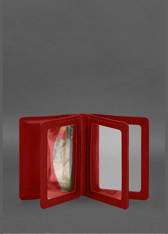 Шкіряна обкладинка для посвідчення водія, ID і пластикових карток 2.1 червона (A-028618) BlankNote (328444809)