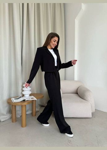 Брючний костюм двійка з укороченим піджаком MonCher (328058546)