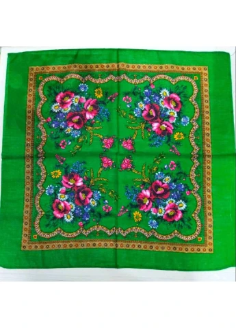 Платок качественный шерстяной без люрекса 75/75 см с цветами М-1830 No Brand (387008785)