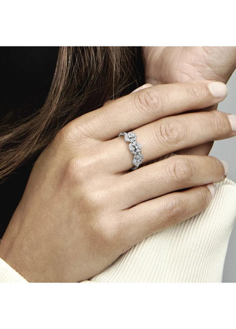 Серебряное кольцо Пандора "Три фиалки" 190786C01 Kabluchka (355347668)