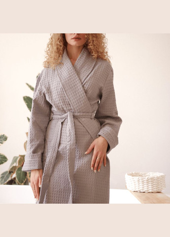 Жіночий вафельний халат без капюшона « », Вафельна, Сірий, SM і. Lelit (316633164)