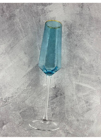 Келих для шампанського Бірюза GXF01A-B-gd 180 мл Olens (349222854)