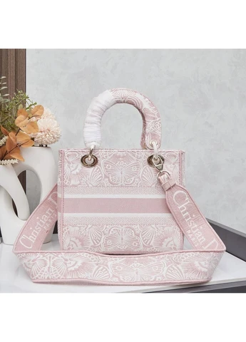 Сумка Christian Dior Medium Lady D-Lite Pink Vakko (379934930)