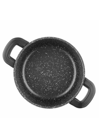 Кастрюля со стеклянной крышкой Gemini Anzio, (16 см), 1.2л, алюминий, черный Ardesto (370590293)