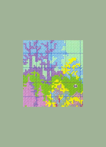 Набор для вышивания по нанесённой на канву схеме "Stag 2" .AIDA 14CT printed, 29*36 см Joy Sunday (313614578)