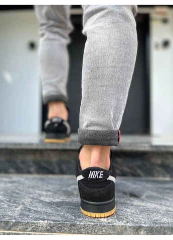 Комбіновані кросівки sb dunk black grey fog демісезон Nike 11492
