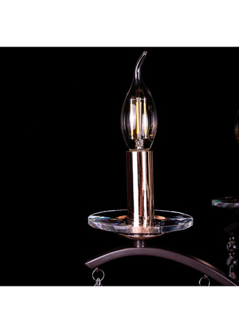 Класична люстра "свічка" на 6 лампочок NH4925/6/COFFEE+FGD No Brand (352229712)