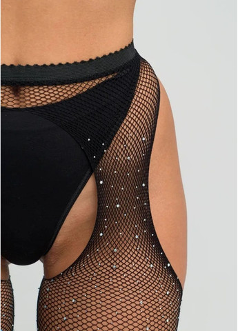 Сексуальні жіночі колготки з відкритим доступом стразами еротичні колготи з імітацією панчіх в дрібну сітку жінкам Cindylove (258049190)