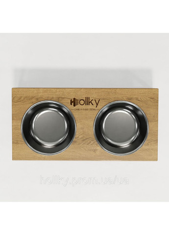 Миски на подставке для средних собак и больших кошек Base M (2×0,95 л) BM-422110-GLNT Hollky (365652775)