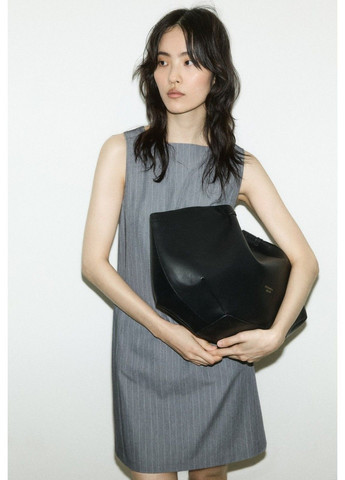 Сіра повсякденний жіноча сукня без рукавів з кишенями н&м (58614) s сіра H&M