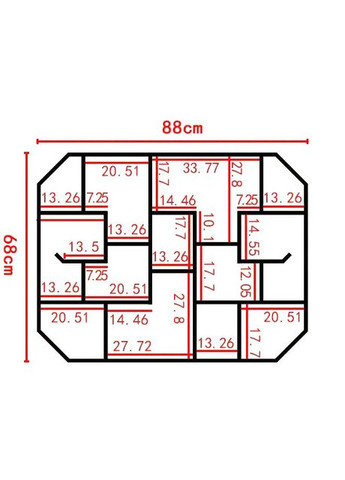 Полиця для чашок з дерева Аларі 88 капучино (СДК-8811509) No Brand (327845913)