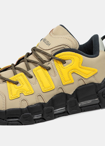 Бежеві Осінні кросівки чоловічі nike air more uptempo x ambush beige yellow | найк аір мор уптемпо бежеві жовті No Brand