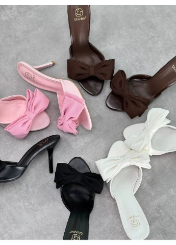 Черные женские мюли на каблуке No Brand