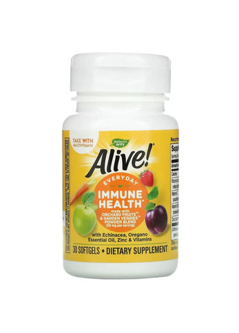 Мультивитамины Alive! Immune Health, 30 капсул Nature's Way (361119240)
