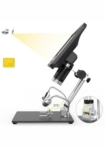 Микроскоп цифровой на штативе с дистанционным управлением, 8.5 ЖК 2200мАч MicroSD 2Мп 5-260X,, 106244 No Brand AD208 (373402657)