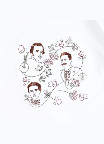 Жіноча футболка з вишивкою Титани біла з кольоровим Ladan — 303727210