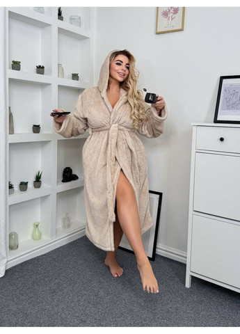 Женский махровый халат с капюшоном Fashion (364486166)
