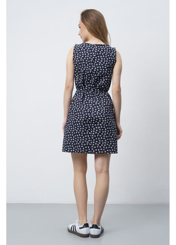 Комбинированное платье 1600642507al синий Alvo