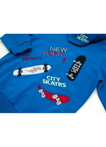 Кофта со скейтом (14448-128B-blue) Breeze (301146660)