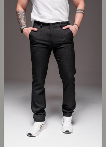 Черные классические, повседневный, кэжуал демисезонные брюки Vakko
