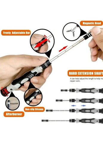 Набір міні прецизійних викруток та біт для ремонту електроніки 115 в 1 No Brand (327408942)