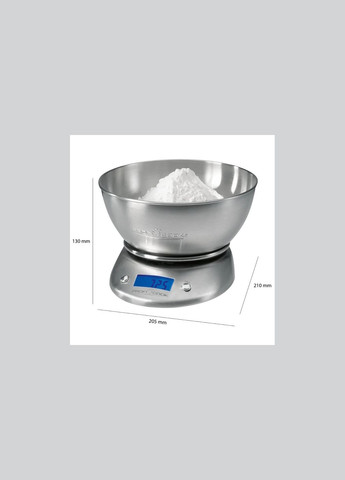 Ваги кухонні з чашею PC-KW 1040 (5 кг, г, мл, унції, рідка унція, функція тара) Proficook (311951731)