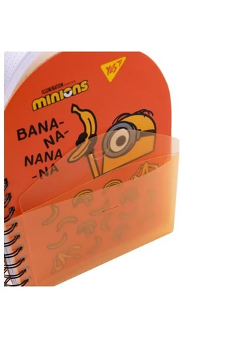Блокнот В6+ двойная спираль с пластиковым карманом Minions точка (151793) Yes В6+ подвійна cпіраль з пластиковою кишенею Minions (401534417)