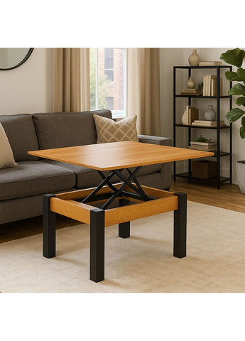 Стол-трансформер B-Fly 900x510x600 Ольха темная/Венге ноги (TB09232300430) Art In Head (350613857)