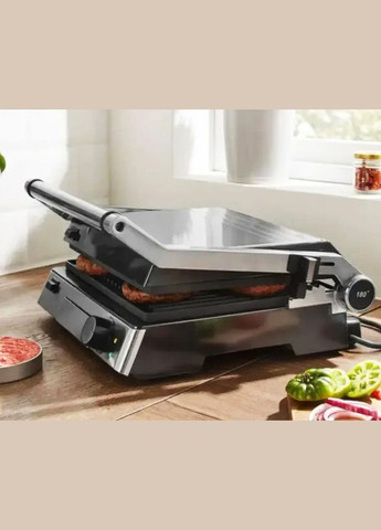 Притискний контактний гриль R.238 з антипригарним покриттям 2200 Вт з лотком для жиру RAF (297331729)