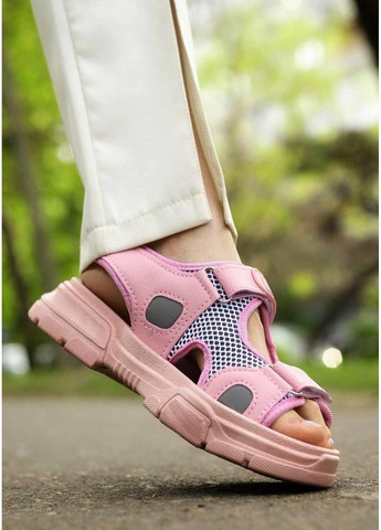 Босоніжки жіночі текстильні рожеві Gollmony (305847705)