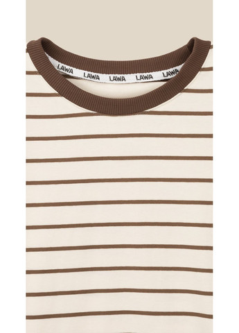 Лонгслив с узором женский WTC02315 Молочно-коричневый shop (2888000017819) LAWA (365551988)