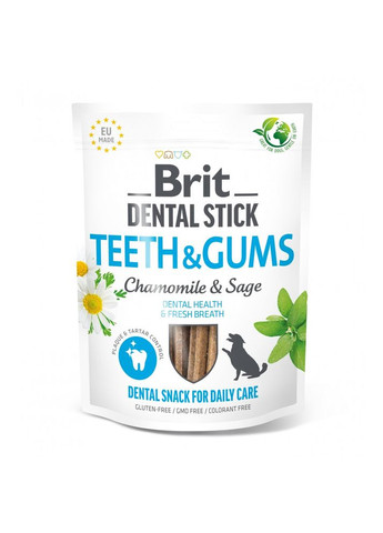 Ласощі для собак Dental Stick Teeth & Gums 251г 7шт, для ясен та зубів Brit (292257517)