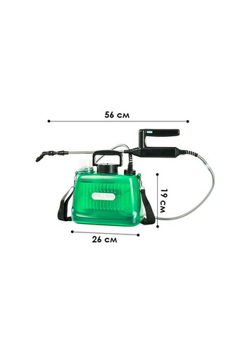 Обприскувач Green 7.4V 5L садовий акумуляторний ранцевий для саду городу дерев 3 шт. Lesko (352013008)