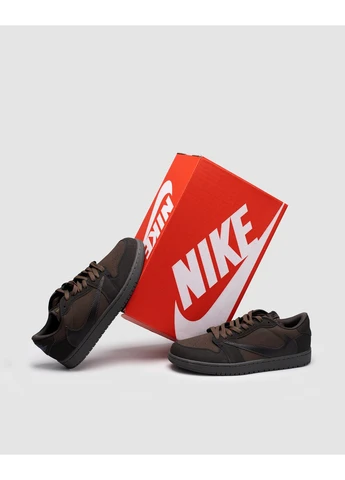Цветные демисезонные кроссовки мужские nike air jordan 1 retro low og sp travis scott найк аир джордан No Brand