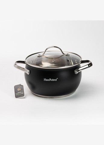 Набір посуду Haus Roland з антипригарним покриттям 12 предметів, чорний Yiwu (322421179)