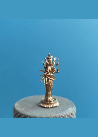 Буддийская медная латунная миниатюрная статуя тысячерукая Бодхисаттва No Brand (338017261)