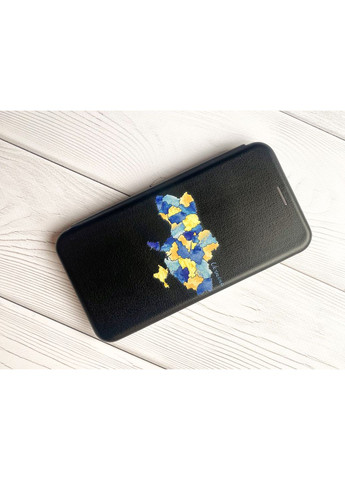 Чохол-книжка з малюнком для Samsung Galaxy A15 (A155) Чорний:: Карта України (принт 261) G-Case (355406174)
