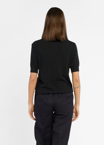 Черная женская футболка-поло женское черное Arber