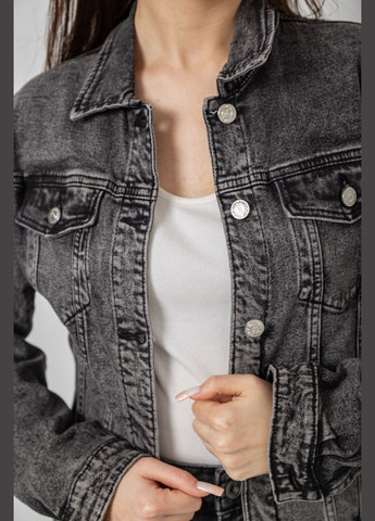 Серая демисезонная куртка женская джинсовая RELUCKY 255RA226