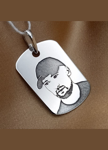 Кулон-жетон с лазерной индивидуальной гравировкой арт.54201 No Brand (307501588)