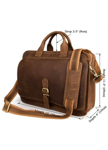 Портфель 14081 из винтажной кожи. Vintage (313106026)